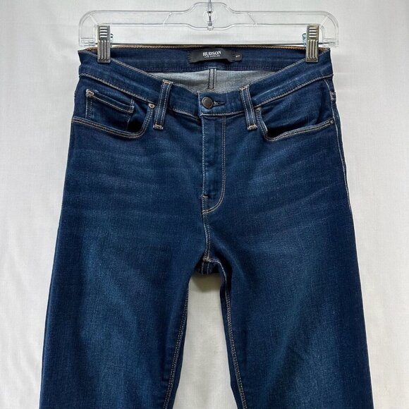 Hudson Jeans Womens Size 27 Mid Rise Skinny Medium Washed Stretch Denim Blue - Picture 3 of 11